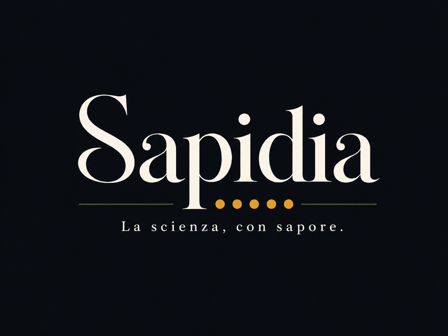 Sapidia — La scienza, con sapore.